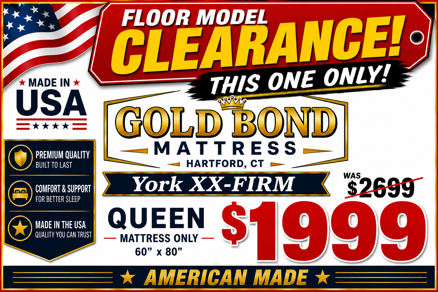 York xx firm queen clearance