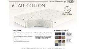 6 all cotton futon